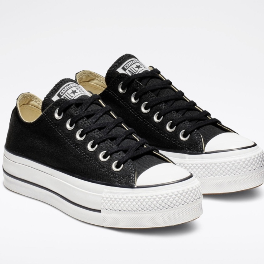 Black platform converse